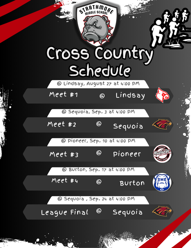 SUESD 25-26 Cross Country Schedule