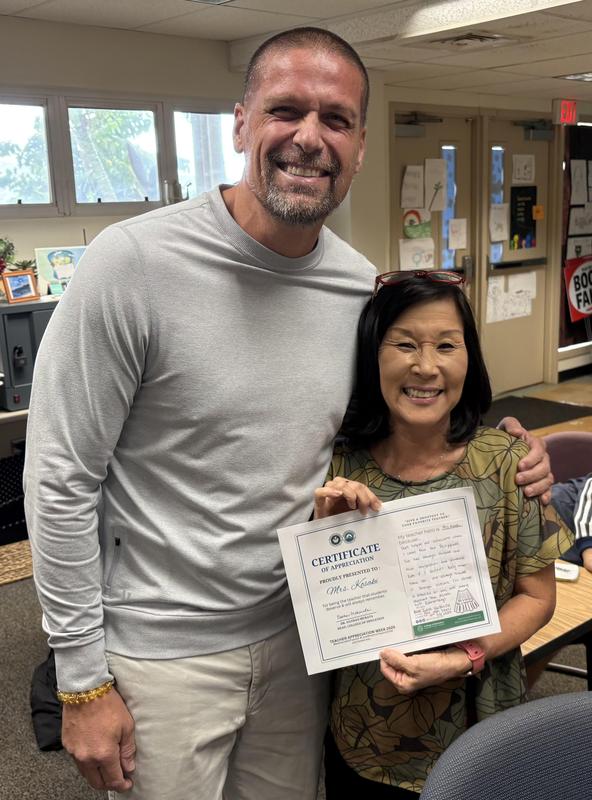 Mr. Olk and Mrs. Kosaki