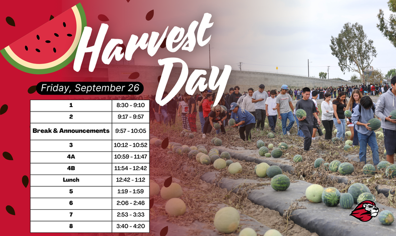 Harvest Day — Friday, September 26