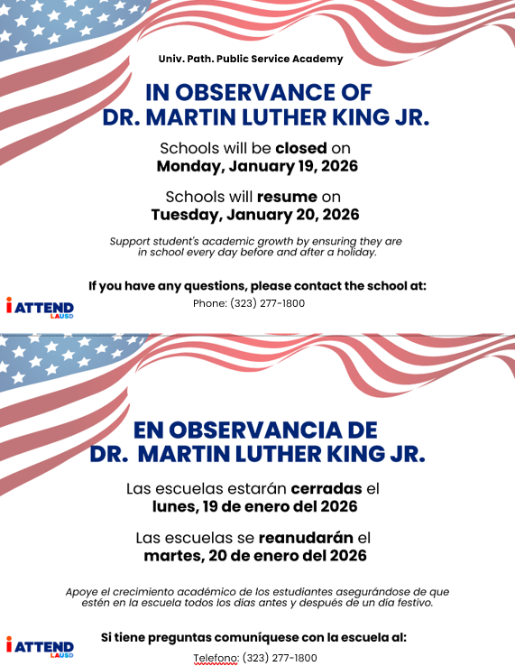 MLK HOLIDAY/NO SCHOOL