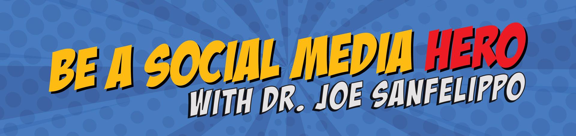 Become a social media hero marketing graphic