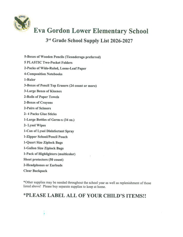 spsd 2026-27 school supplies list