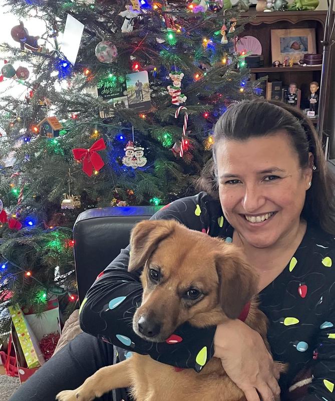 Mrs. Kahane with her pawfect pal.