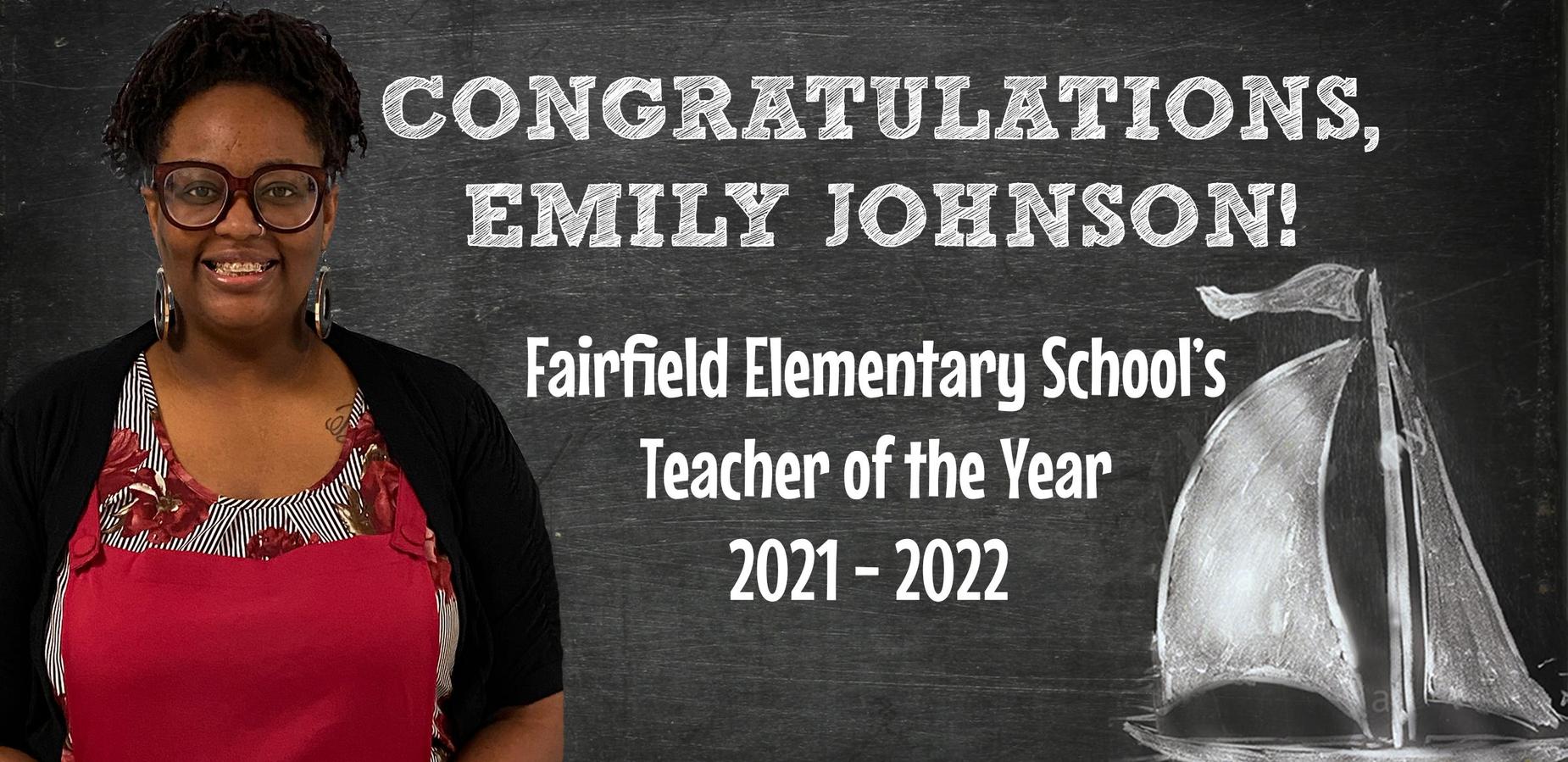 2021-2022 FES Teacher of the Year, Emily Johnson
