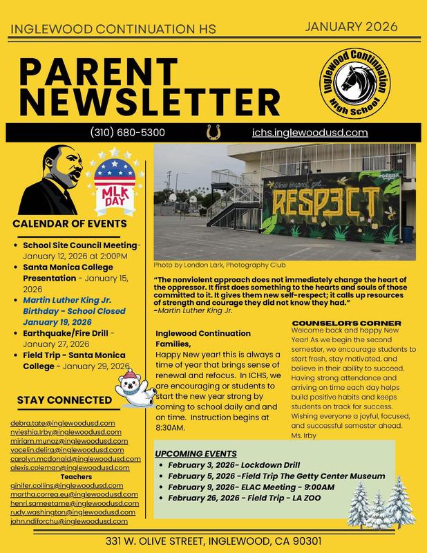 January 2026 Parent Newsletter
