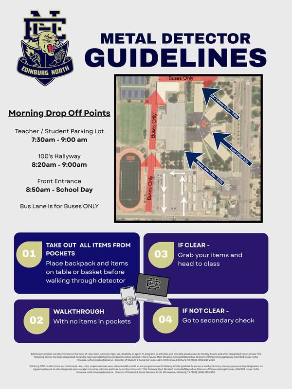 Edinburg North Implements Updated Metal Detector Procedures for Student Safety