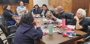 Hondo ISD crossing guards enjoying breakfast