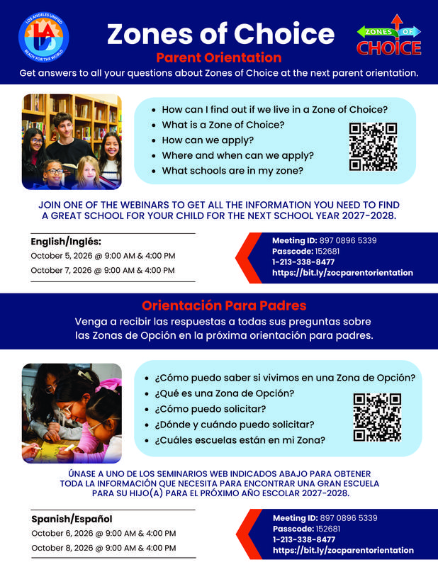 Zones of Choice: Parent Orientation Featured Photo