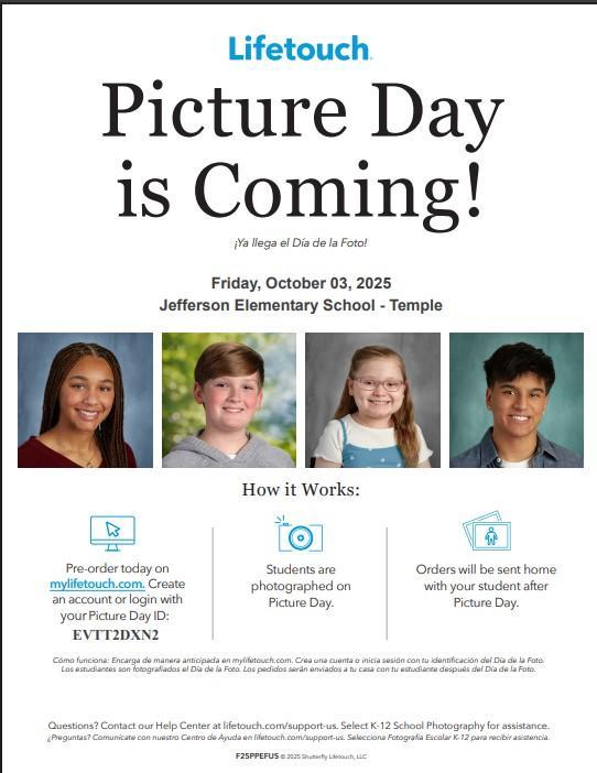 Flyer about picture day