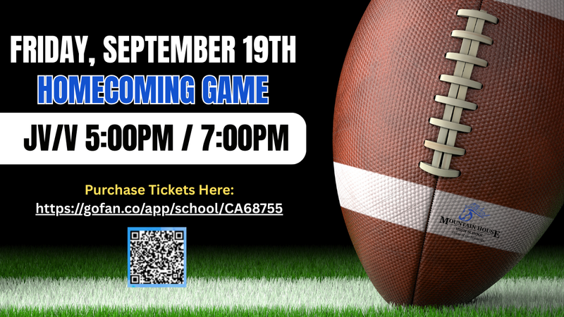Let's Go Mustangs!!! Homecoming Game, 9/19