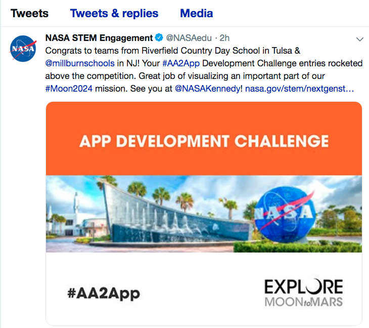 NASA Tweet