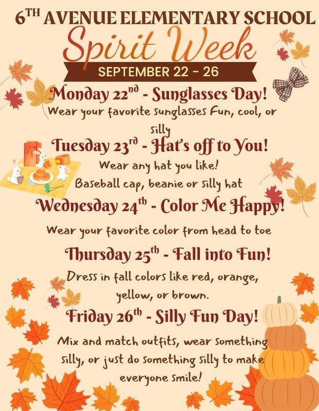 Spirit Week - September 22-26