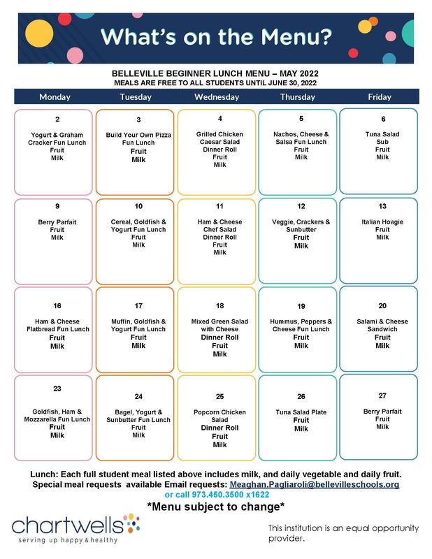 May Lunch Menu Featured Photo