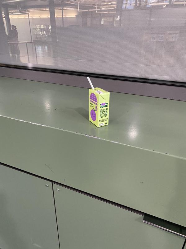Juice left on ledge