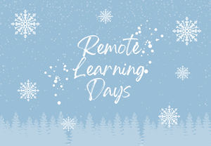 Remote learning picture with snowflakes