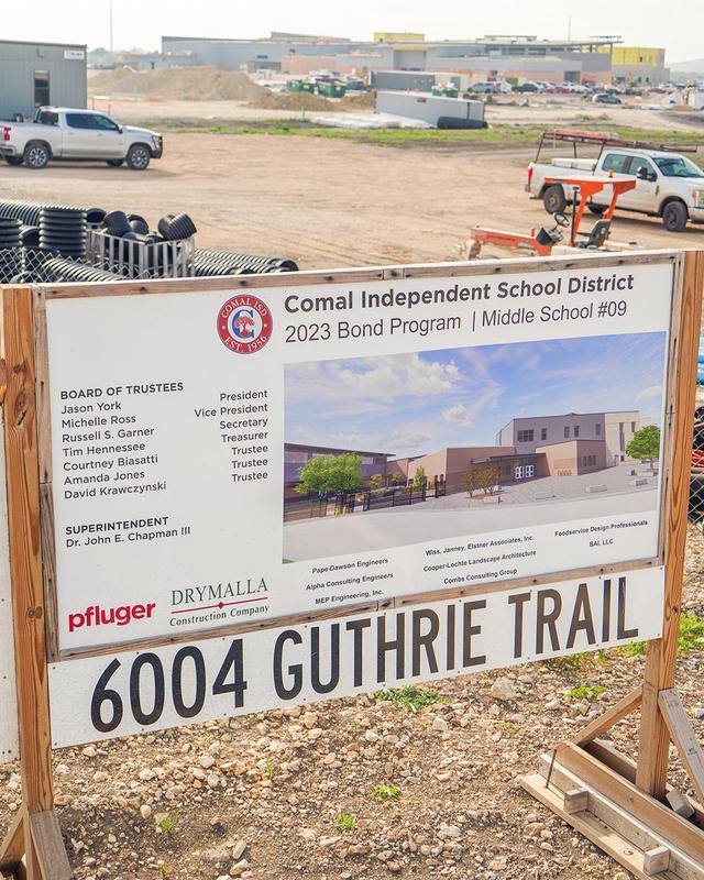 Construction sign from Major Middle School