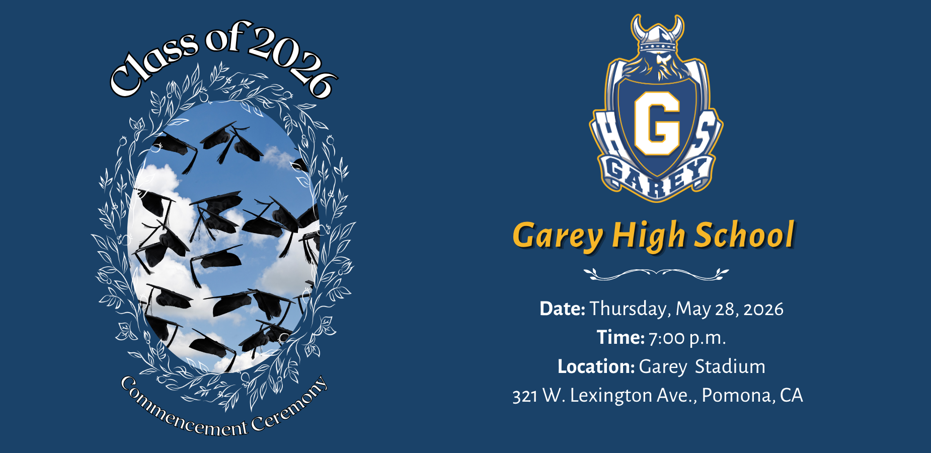 Garey HS graduation shuffle banner