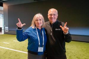 Dr. McCord poses with Texas Tech coach Joey McGuire