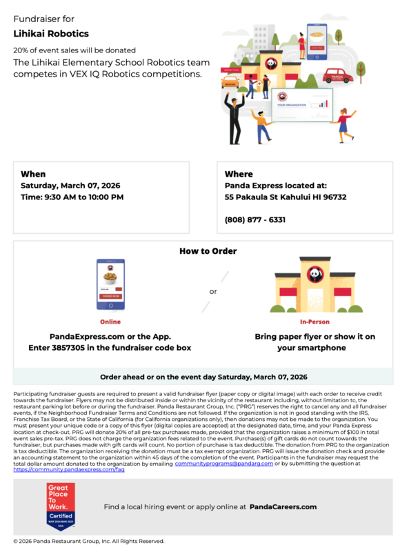 panda fundraiser flyer image