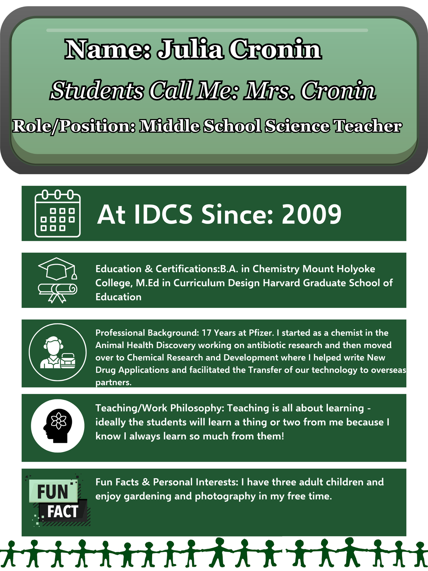 Julia Cronin Staff Bio