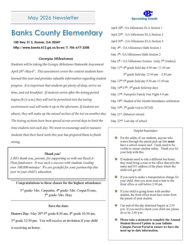 BCES May Newsletter