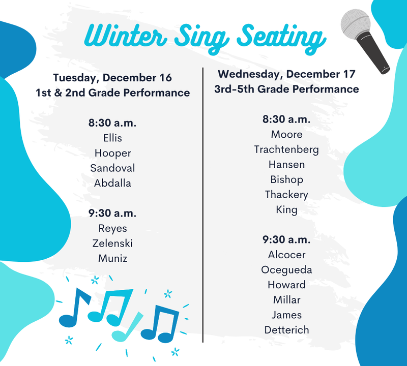 Winter Sing Schedule & Seating Silent Auction Featured Photo