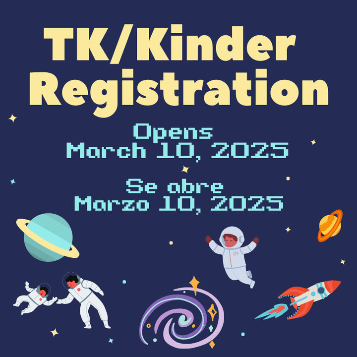 TK/Kindergarten 2025-26 Registration Opens Online March 10th! Thumbnail Image