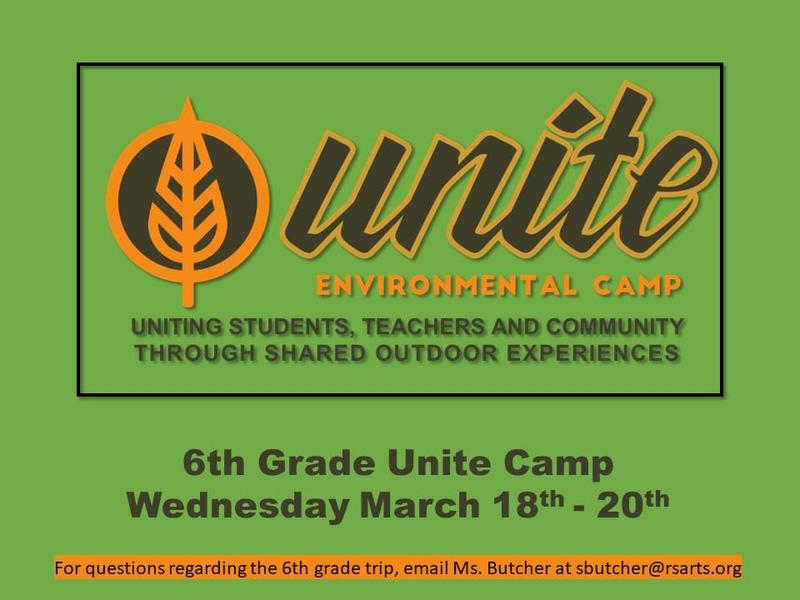 6th Grade Fieldtrip- Unite Camp Wed. March 18-20th