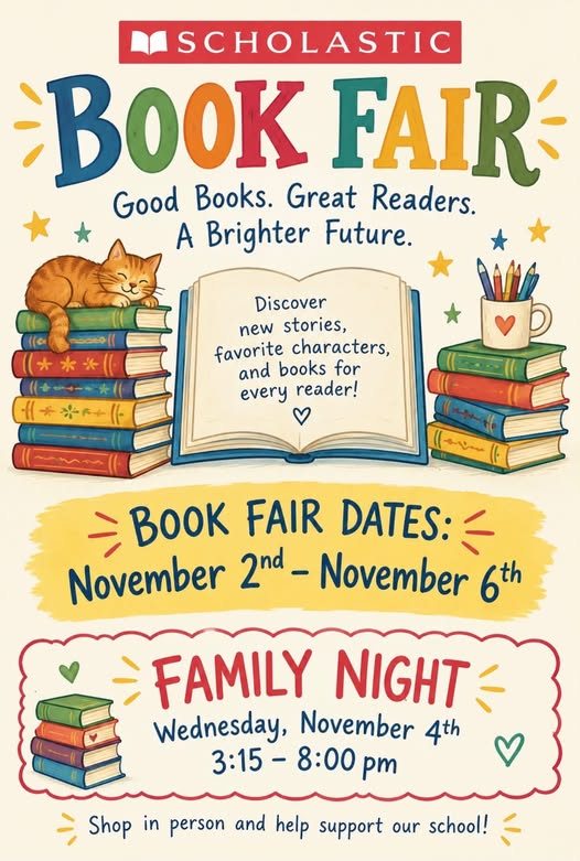 Scholastic Book Fair 11/2-11/6 Featured Photo