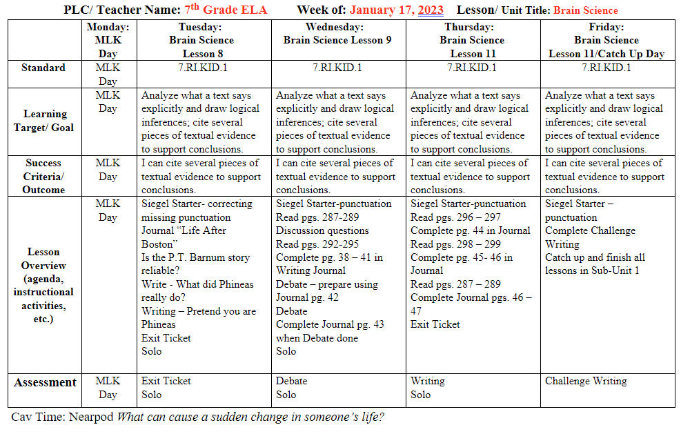 Lesson Plans Jennifer Hager Siegel Middle School Lesson plans jennifer hager siegel middle school