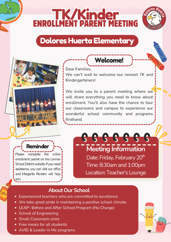 TK/Kinder Enrollment Parent Meeting