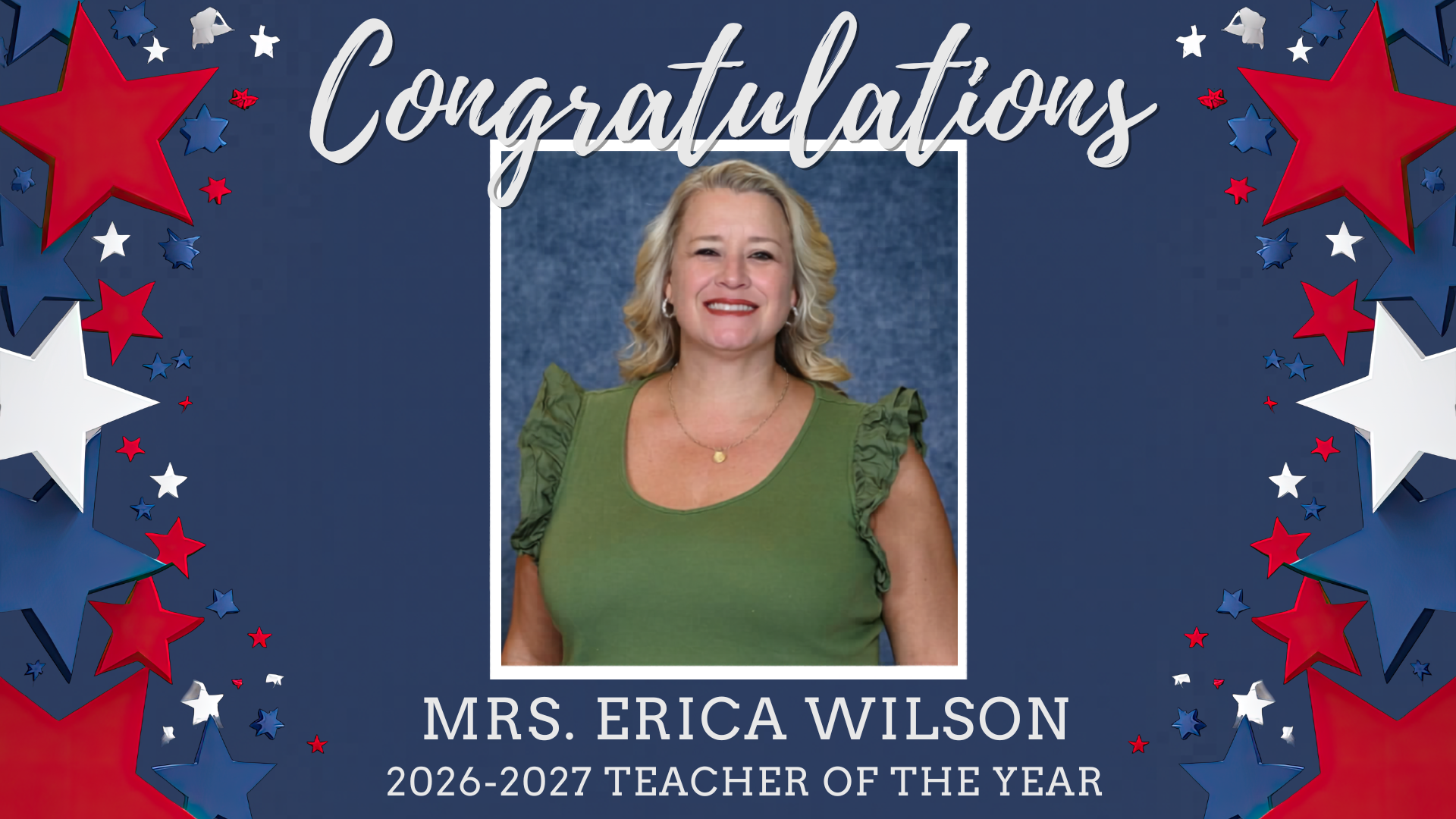 Teacher of the Year - Erica Wilson