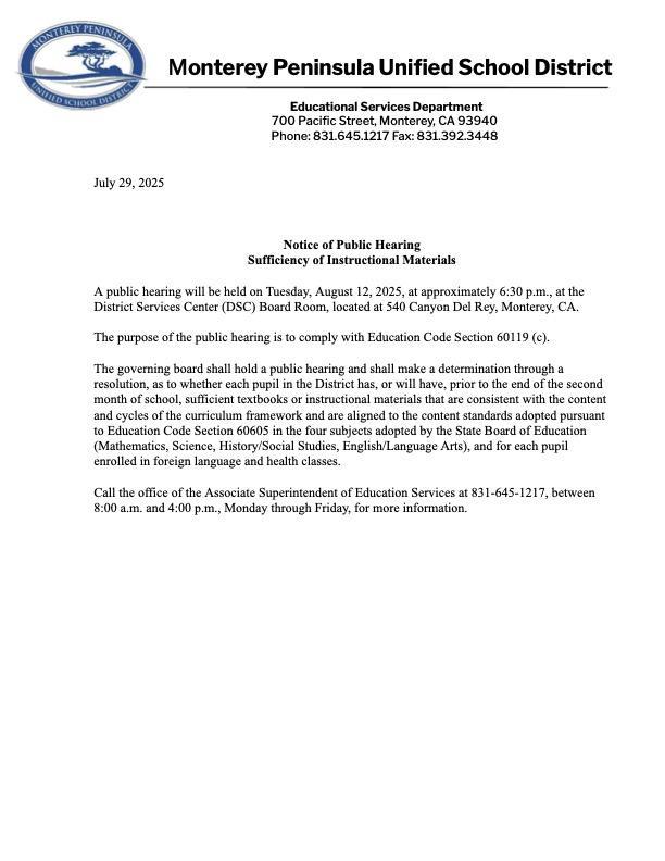 English Public Hearing