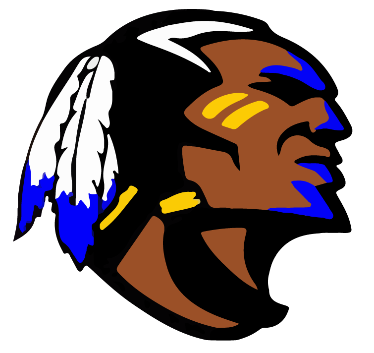 Karnack ISD logo. Indian head.