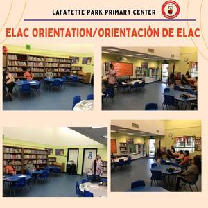 ELAC ORIENTATION/ORIENTACIÓN DE ELAC