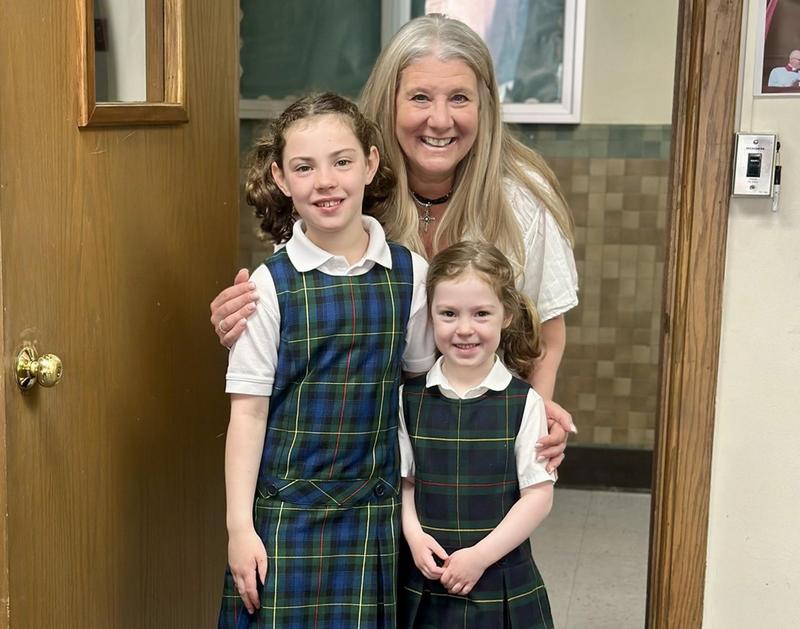 Rosalie Gr3 and Lilliana K1 spent Tuesday morning with Mrs Flynn, learning the ins and outs of the front office.