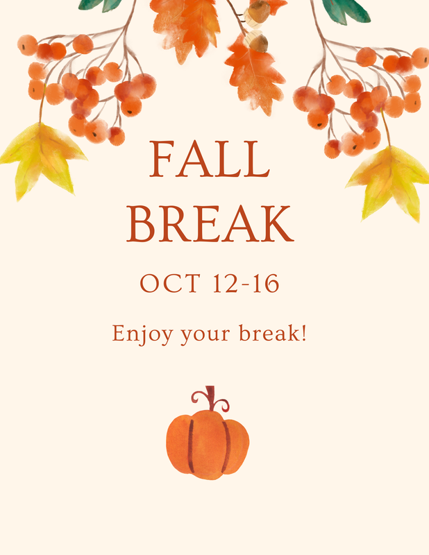 Fall Break flyer