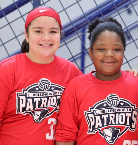 Picture of two girls in sports uniform