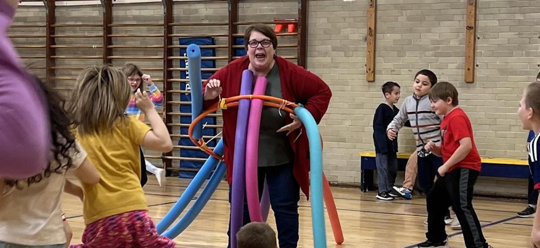 Mrs. C as a pool noodle octopus