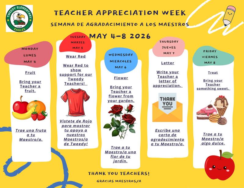 Flyer for teacher appreciation week