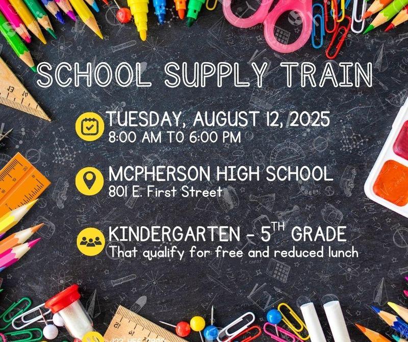 School Supply Train Tues. Aug. 12th at MHS Featured Photo
