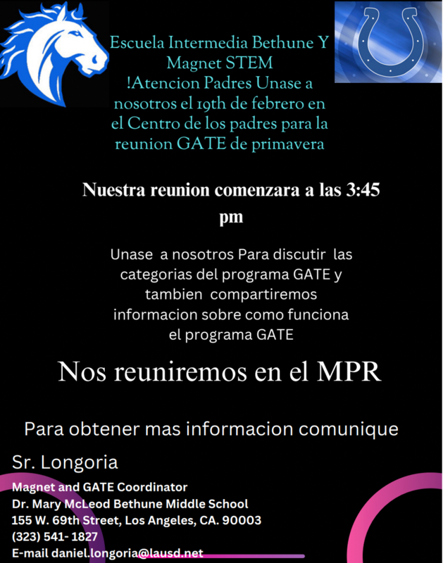 Flier for Gate Spanish