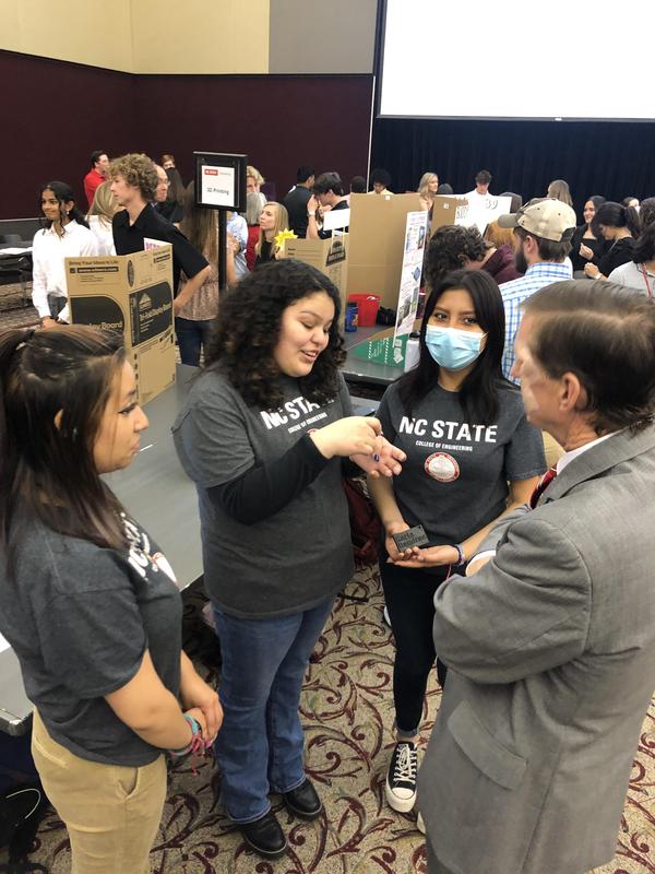 NC State team presenting their projects at FEDD (First Year Engineering Design Day) Featured Photo