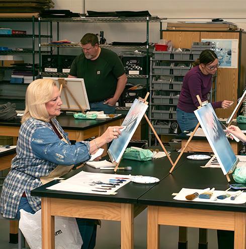 Adult painting class