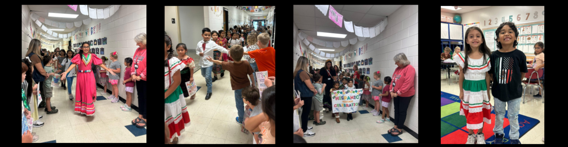Mayfield Elementary students dressed up to celebrate Hispanic Heritage. The parade was a wonderful sight, with students proudly wearing authentic Hispanic clothing!