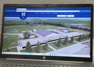 Screenshot of website on computer screen.