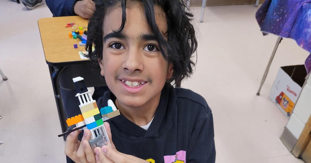 Student in lego club