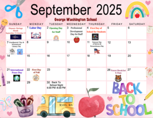 September 2025 Calendar-Washington School