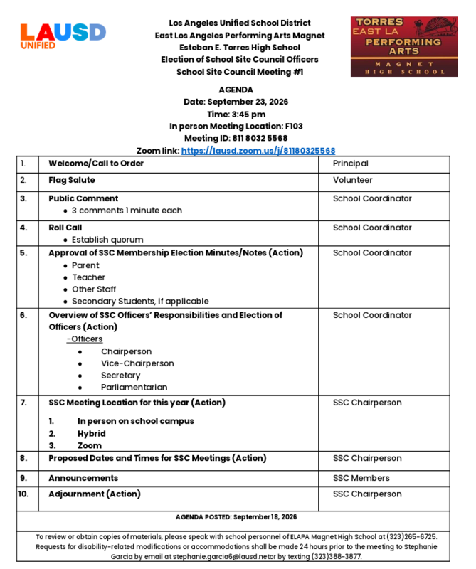 SSC 1st meeting