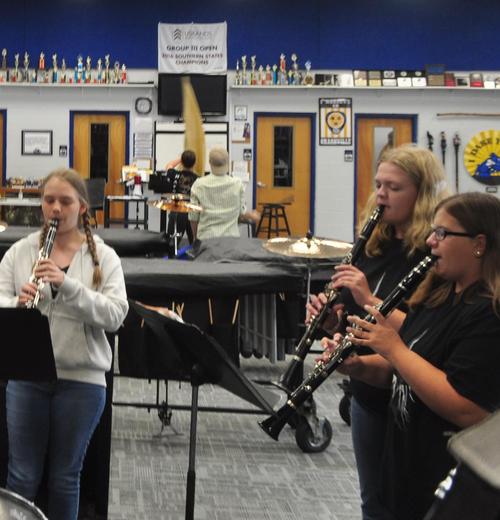 Students practicing in Mr. Gaskill's class.